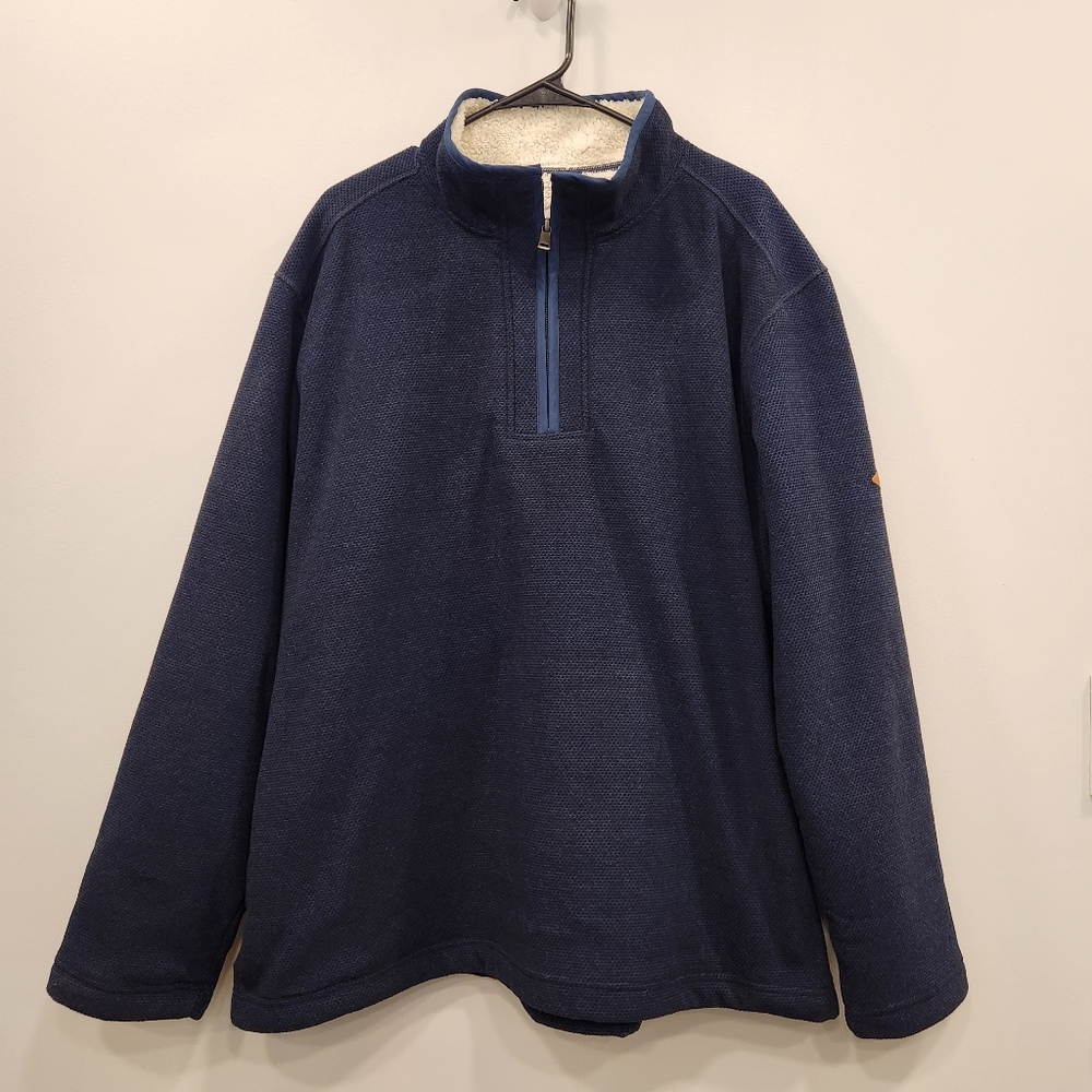 Orvis Men’s Fleece Lined Quarter Zip Sweatshirt Pullover Top XXL